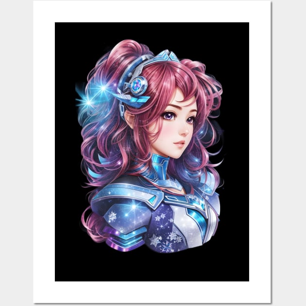 Andromeda Dreams: Captivating AI Anime Character Art Wall Art by artbydikidwipurnama